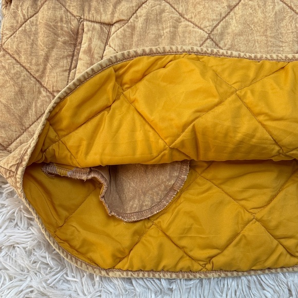 πHPπ And The Why Quilted Hooded Quarter Zip Jacket π Mustard - Picture 14 of 16